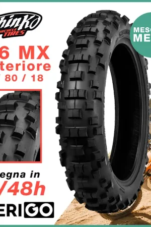 SHINKO Pneumatico 140/80-18 70R TL 216 MX Posteriore Enduro Nuova Collezione