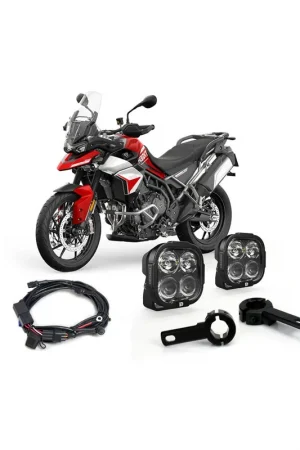 Ultima Occasione Kit Faretti LED DENALI DL4 Essential con Supporti Crash Bar Triumph Tiger 900 / Tiger 1200