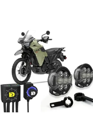 Kit Faretti LED DENALI D7 PRO Premium con Supporti Crash Bar Kawasaki KLR650 S 2022+ Quantità Limitata