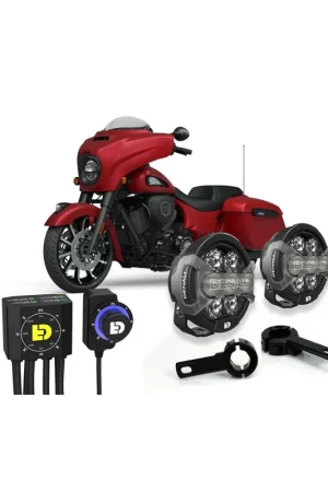 Economico Kit Faretti LED DENALI D7 PRO Premium con Supporti Paramotore Indian Chieftain/Challenger/Pursuit