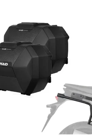 Quantità Limitata KIT VALIGIE LATERALI SHAD SH38X Nere +TELAIO 3P SYSTEM KYMCO AK 550 PREMIUM 23>