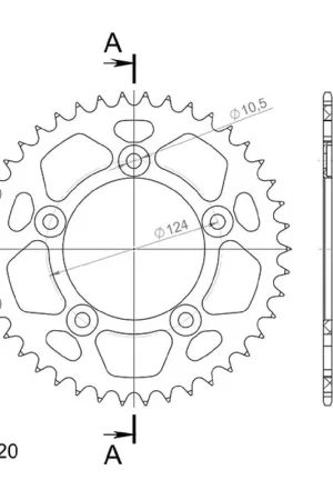 Corona in alluminio 44 denti passo 520 DUCATI Panigale 899 CC 14/15 Ultime Pezzi