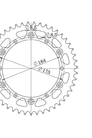Corona in acciaio 46 denti passo 520 541250046 Acquista Ora