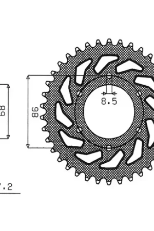 Reso Gratuito Corona in acciaio 46 denti passo 428 KAWASAKI BN Eliminator 125 CC 98/09