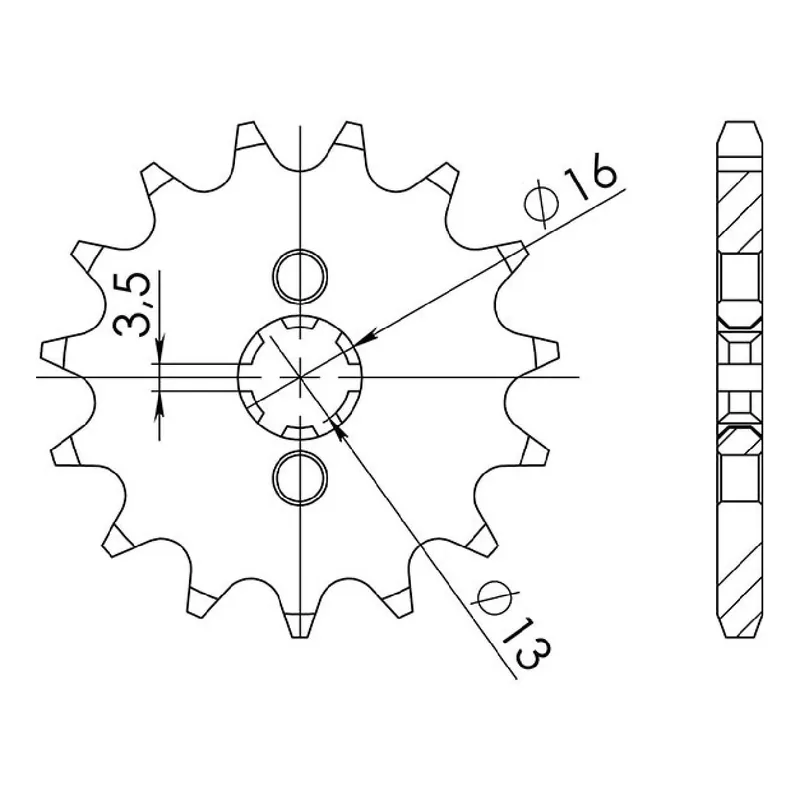 Consegna Rapida Pignone in acciaio 10 denti passo 420 KAWASAKI KFX (KSF) 50 CC 03/06