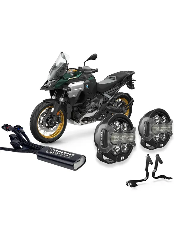 Acquista Ora Denali Kit BMW R1300GS ADVENTURE con faretti D7 PRO, attacchi e CANsmart™