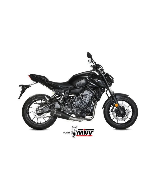 Promozione MIVV | Scarico completo omologato Delta Race acciaio inox nero per Yamaha MT-07 / FZ-07 2021-2024