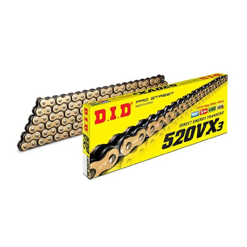 DID Catena di trasmissione 520VX3 Gold & Black 70 maglie giunto a rivetto ZJ Non Perdere