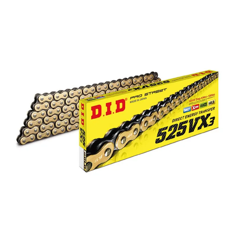 Compra Online DID Catena di trasmissione 525VX3 Gold & Black 96 maglie giunto a rivetto ZJ