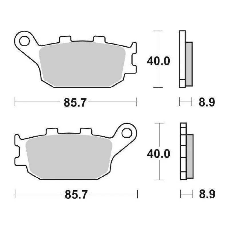 Saldi SBS 657HF Pastiglie freno HONDA CBF (PC39) 500 CC 04/06