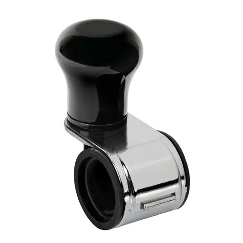 Pilot Revolve, pomello volante in alluminio anodizzato nero, staffa cromata Esclusivo