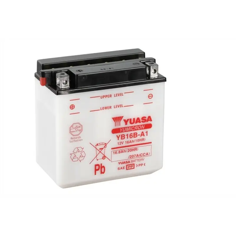 Batteria al piombo/acido YUASA senza pacco acido - YB16BA-1 Occasione Imperdibile