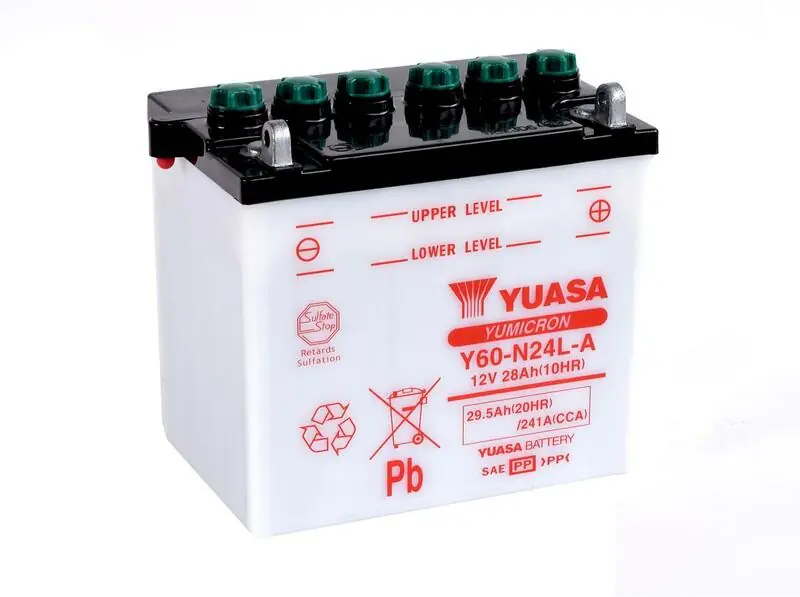 Affare Batteria al piombo/acido YUASA senza pacco acido - Y60-N24L-A