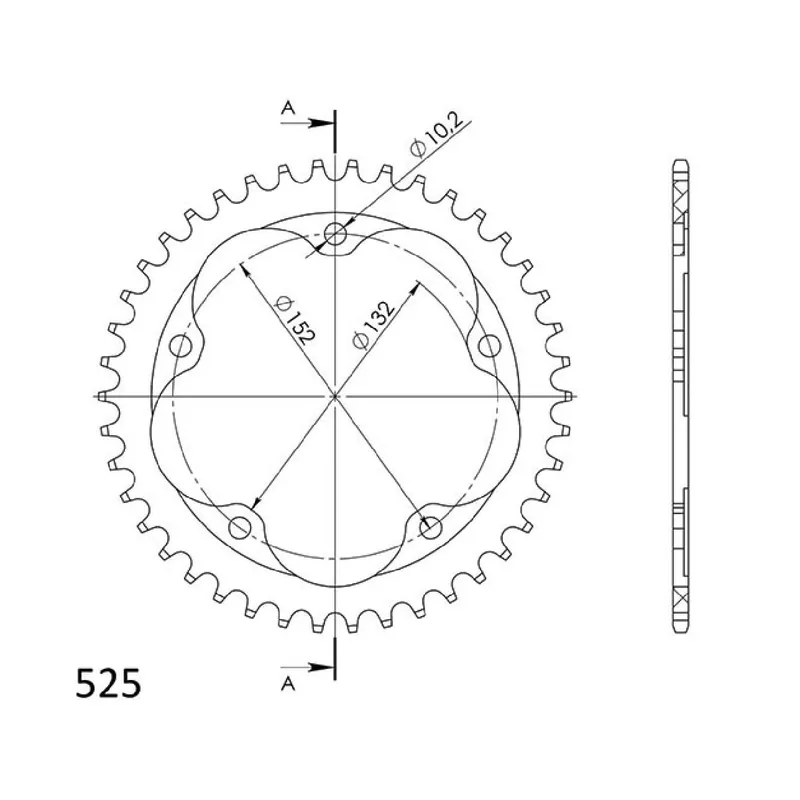 A Buon Prezzo Corona in alluminio 43 denti passo 525 MV AGUSTA F3 (F310ABCV) 675 CC 12/18
