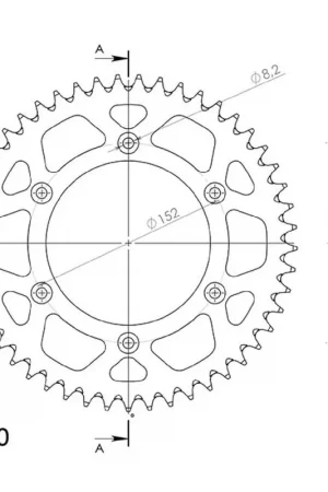 8000:51 Corona alluminio 51 denti 520 BETA RR Enduro 2T (Mot.BETA) 200 CC 19 Occasione
