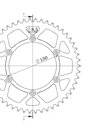A Buon Prezzo Corona in alluminio 43 denti passo 520 541332343