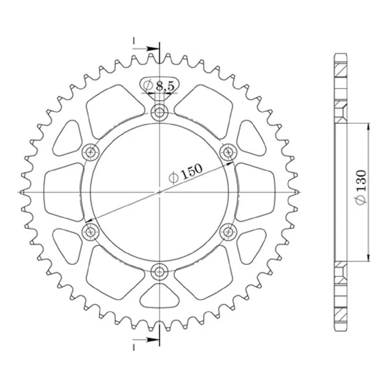 A Buon Prezzo Corona in alluminio 43 denti passo 520 541332343