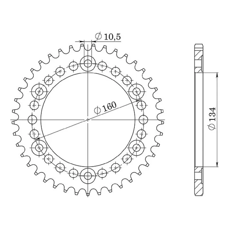 Occasione Imperdibile Corona in alluminio 41 denti passo 520 HONDA CBR RR (PC40A) 600 CC 07/08
