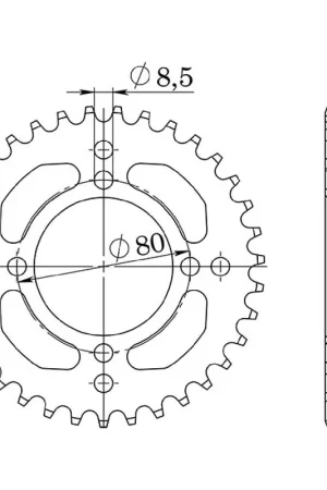A Buon Prezzo Corona in acciaio 32 denti passo 420 541210132