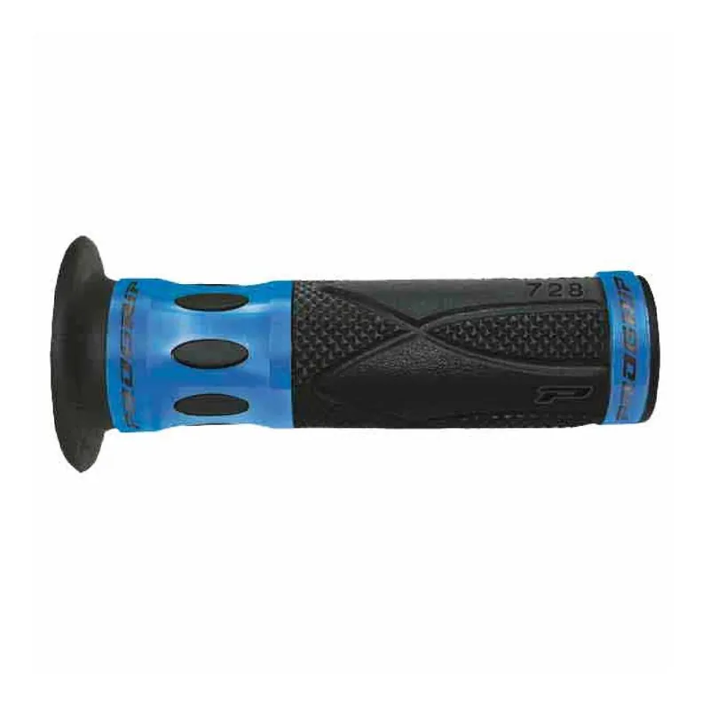 Di Tendenza Progrip Manopole Moto strada universali Forate 728 Blu