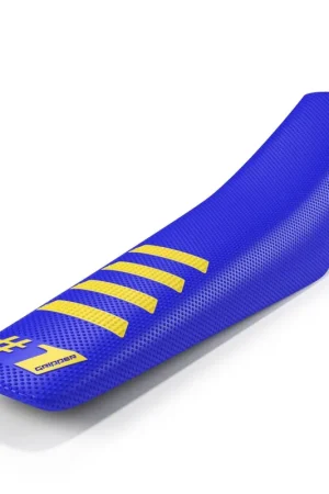 A Buon Prezzo Coprisella universale Onegripper - Ribbed blu e giallo