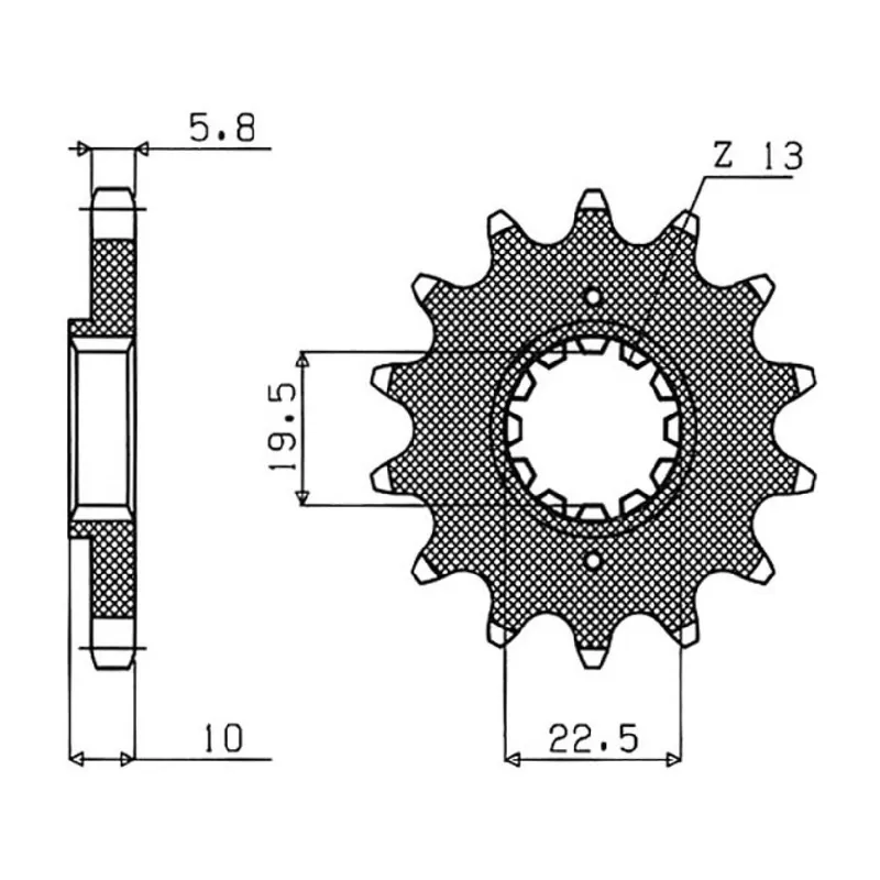 Ultime Pezzi Pignone in acciaio 14 denti passo 520 KAWASAKI KLX R 400 CC 03/07