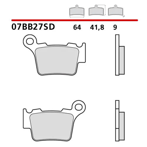 Pastiglie posteriori standard Brembo Ktm SX 144 08 Non Perdere