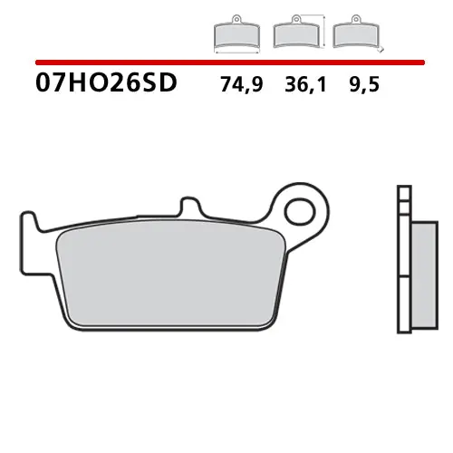 Pastiglie posteriori standard Brembo Yamaha WRF 426 01-02 Prezzo Conveniente