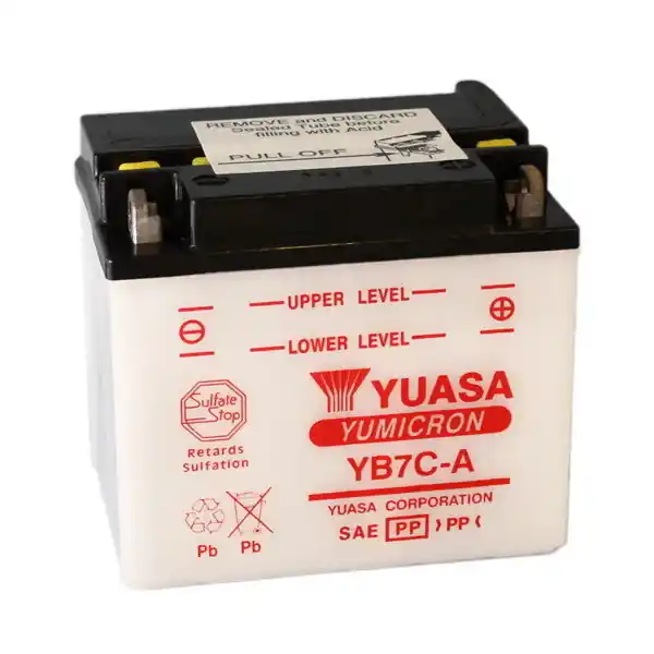 Offerta Speciale Batteria Moto YUASA Yb7C-A 12V/8Ah senza acido a corredo