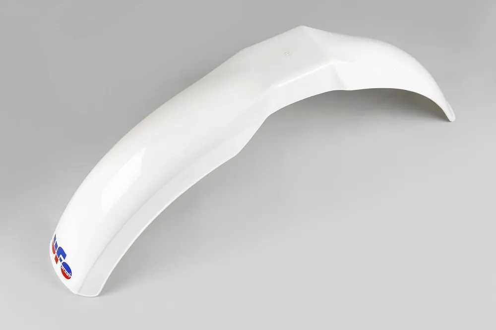 Reso Gratuito VINTAGE PARAFANGO ANTERIORE UNIVERSALE CROSS-ENDURO (1975-1979) / BIANCO